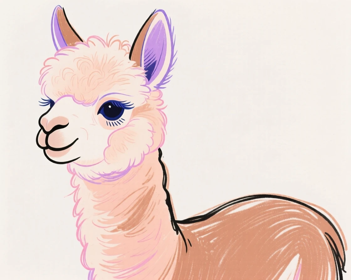 A baby alpaca.